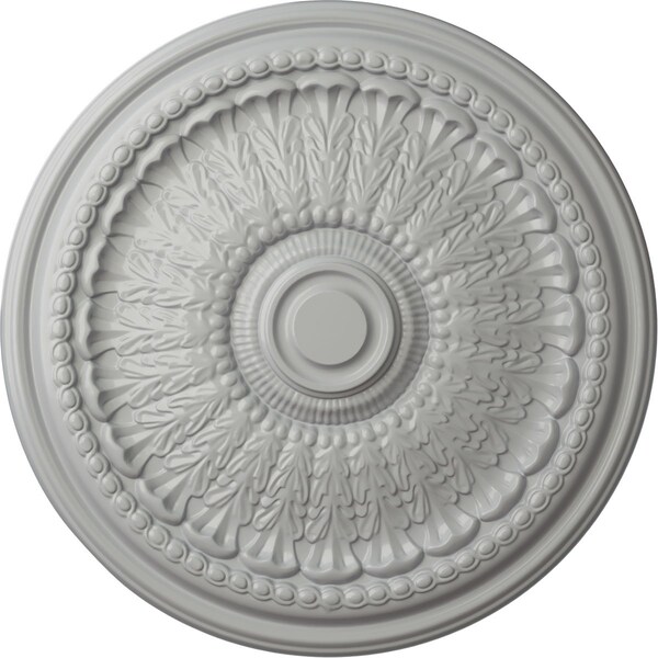 Ekena Millwork Brunswick Ceiling Medallion (Fits Canopies up to 4 1/2"), Hand-Painted Frost, 27"OD x 2 1/2"P CM27BRFRF - main